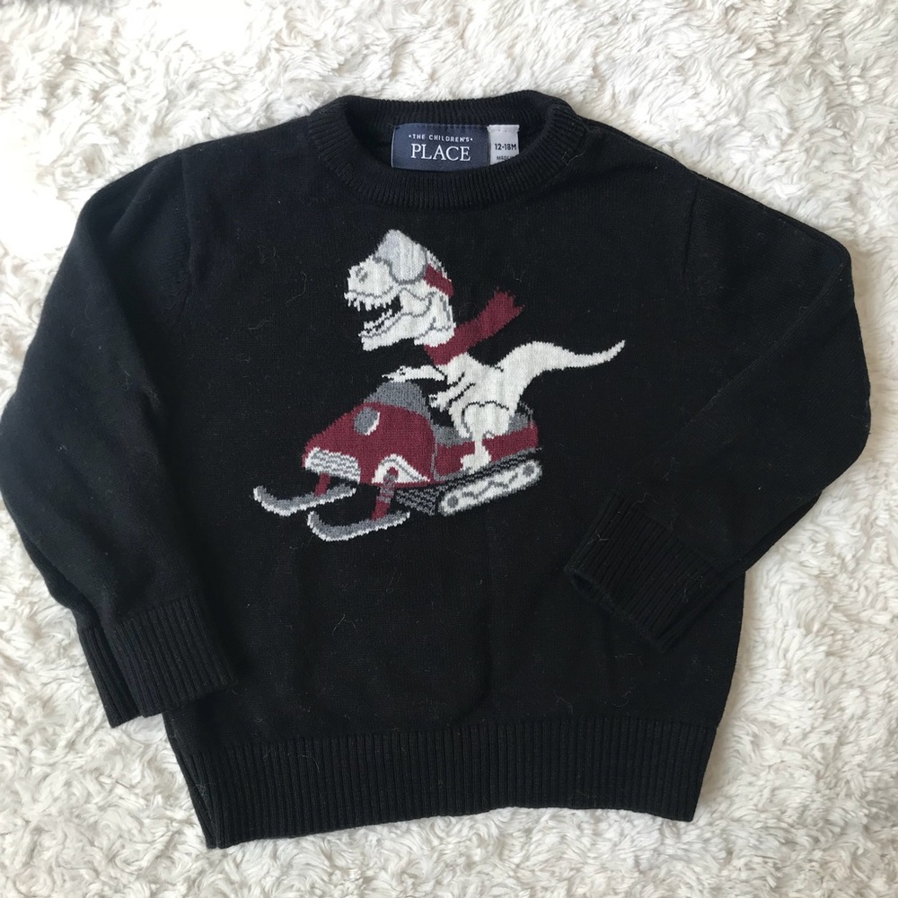 EUC - Children’s Place Dino Sweater  12-18 Months